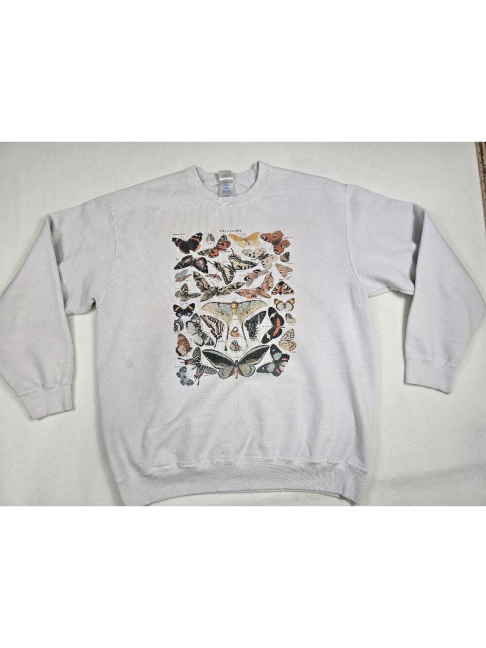 Port & Company Womens XL Butterfly Papillon Print Sweatshirt Nature